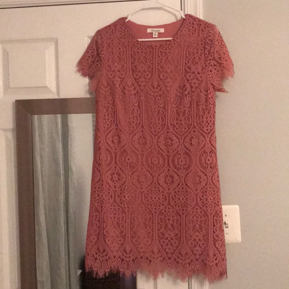 Pink lace francescas dress NWOT
